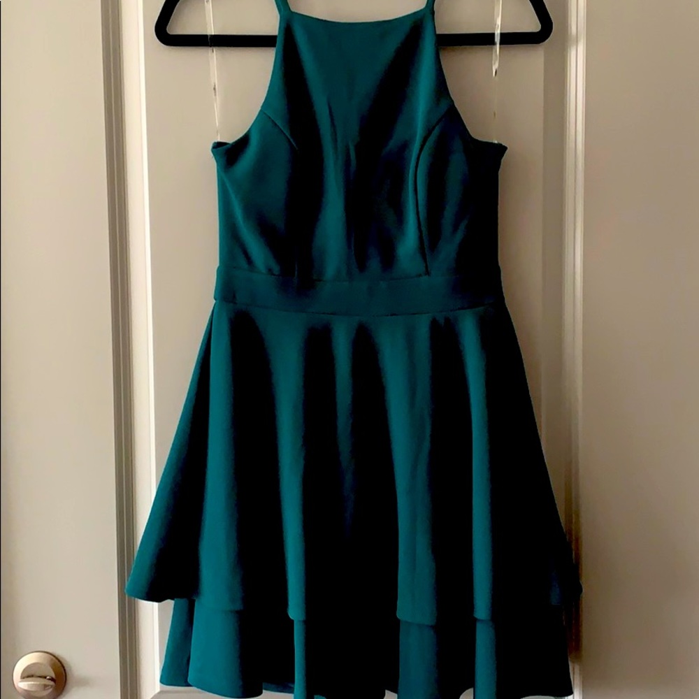 NEW Deep green 2 tiered layered dress
